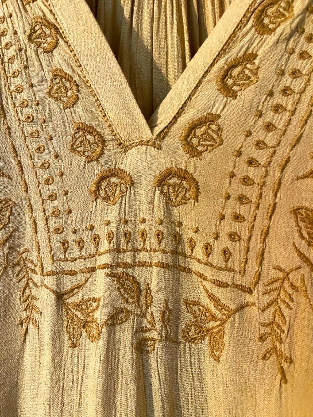 Mustard Yellow Old Navy Boho Maxi Dress - Size XL - Picture 4 of 7